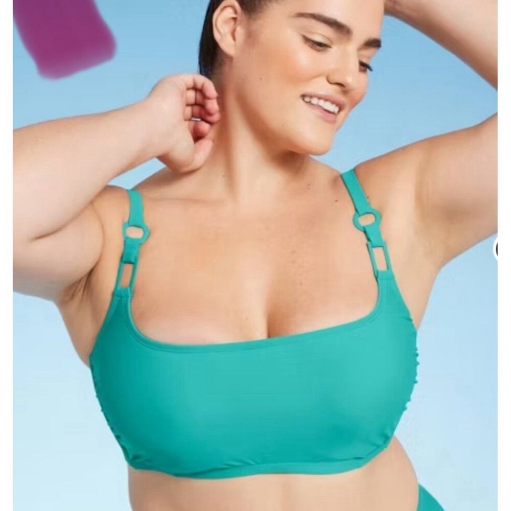 NWT Shade & Shore Ring Detail Underwire Bikini Top and Bottom Size 17-18 - Picture 3 of 10